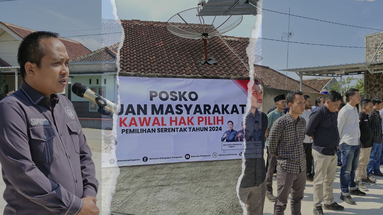 PASTIKAN KAWAL HAK PILIH, BAWASLU PRINGSEWU LAUNCHING POSKO KAWAL HAK PILIH