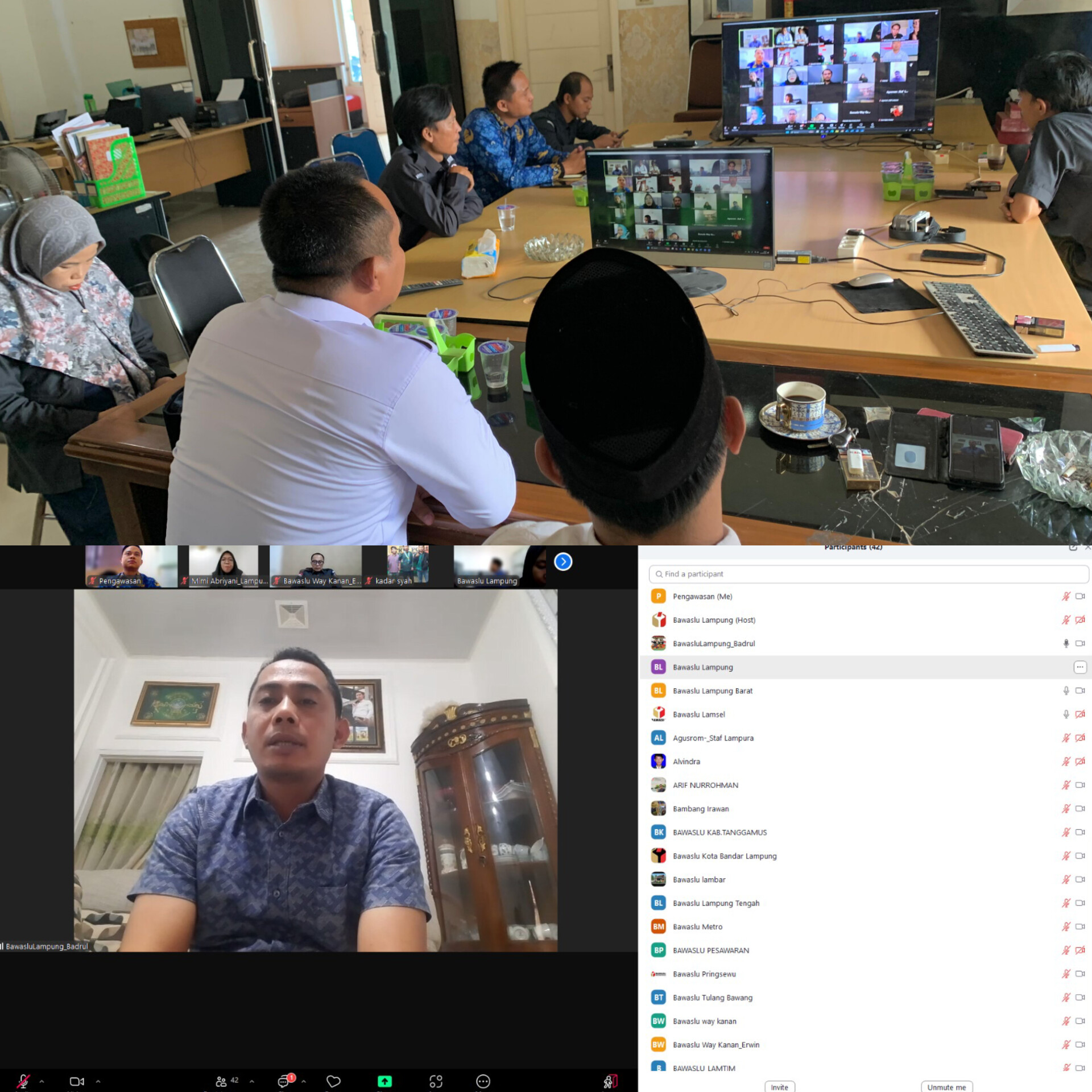 Bawaslu Pringsewu Ikuti Rakor Pengawasan Partisipatif Melalui Daring, Optimalkan Program Pengawasan Partisipatif