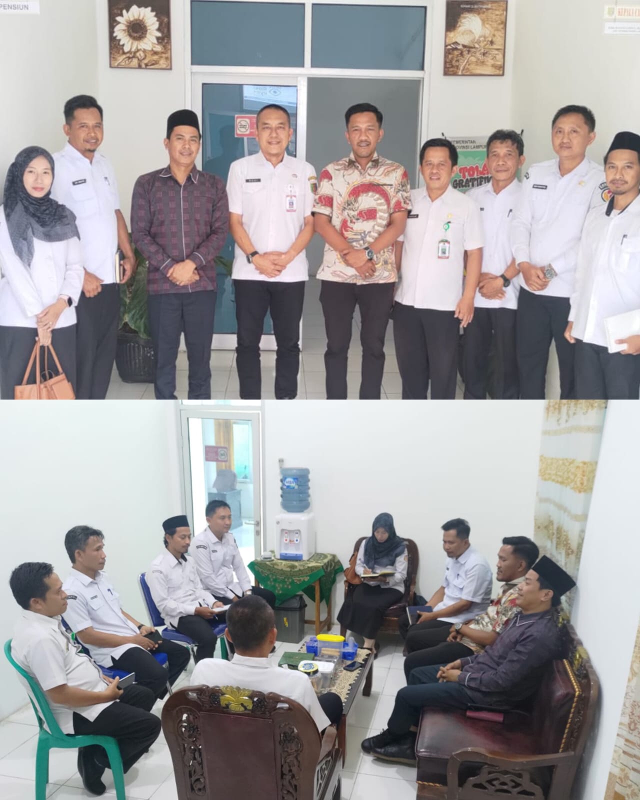 Foto koordinasi Bawaslu Pringsewu dengan Kepala Cabang Dinas Pendidikan (Kacabdin) Wilayah II Provinsi Lampung sebagai tindak lanjut atas surat edaran Kepala Dinas Pendidikan dan Kebudayaan Provinsi Lampung