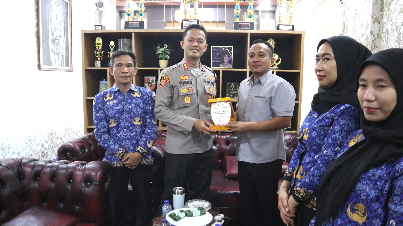 Perkuat Sinergitas, Bawaslu Pringsewu Gelar Audiensi Bersama Polres Pringsewu