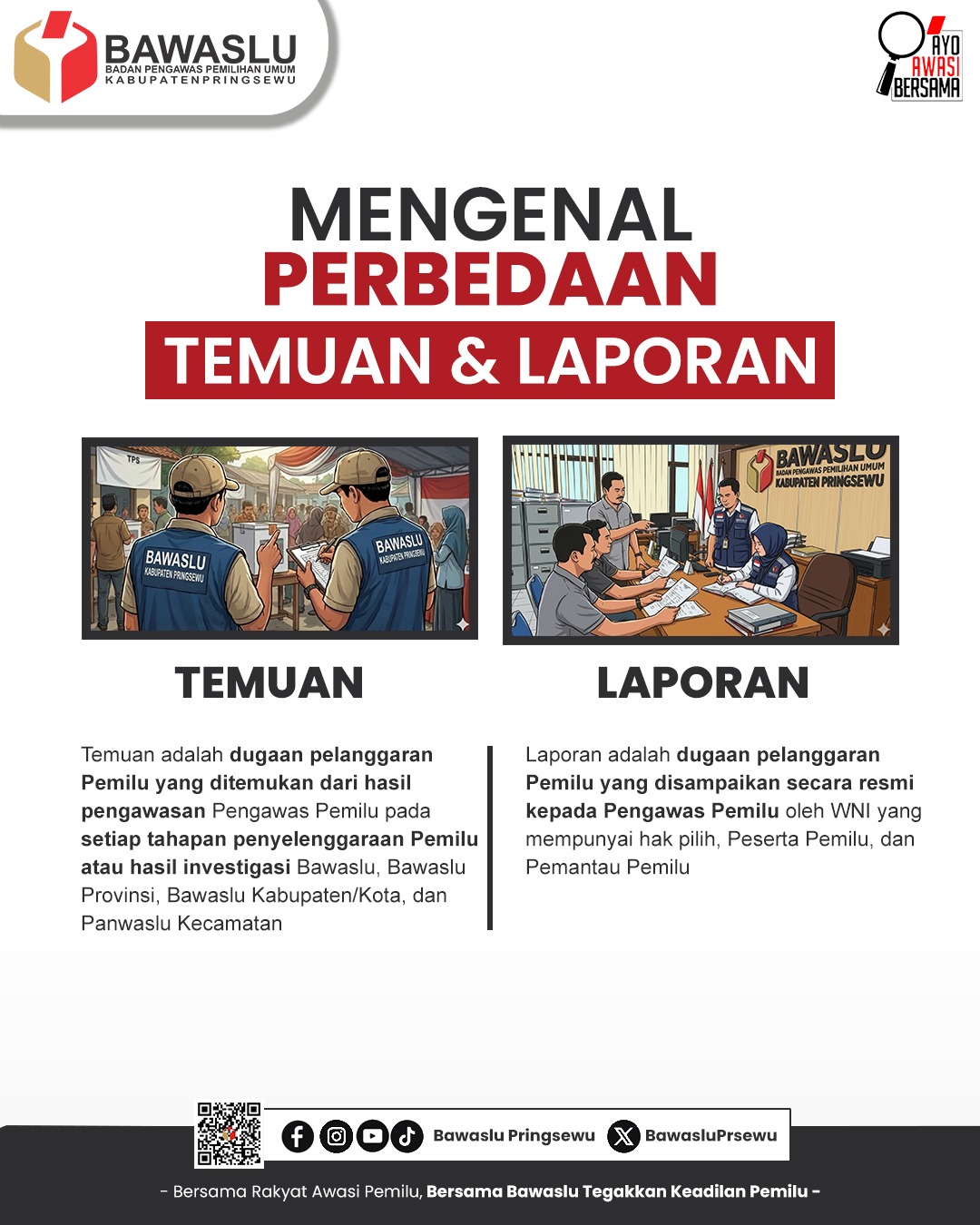 mengenal lebih dekat perbedaan antara Temuan dan Laporan dugaan pelanggaran Pemilu