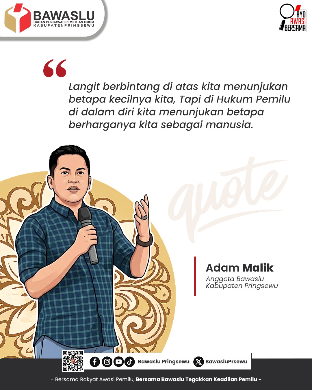 Pesan Awal Tahun 2026: Adam Malik Tekankan Setiap Suara Rakyat Memiliki Nilai Yang Sama Dalam Hukum Pemilu