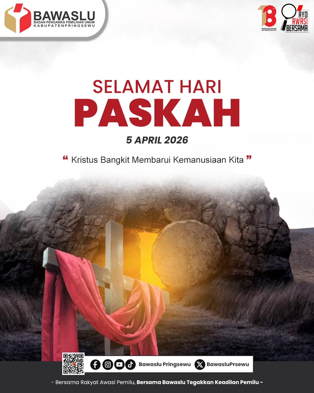 Selamat Hari Paskah 5 April 2026: Momentum Kebangkitan untuk Memperkuat Demokrasi yang Jujur dan Adil