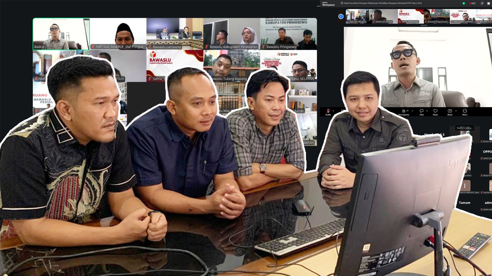 Matangkan Persiapan P2P Tahun 2026, Bawaslu Pringsewu Hadiri Rapat Koordinasi Secara Daring 