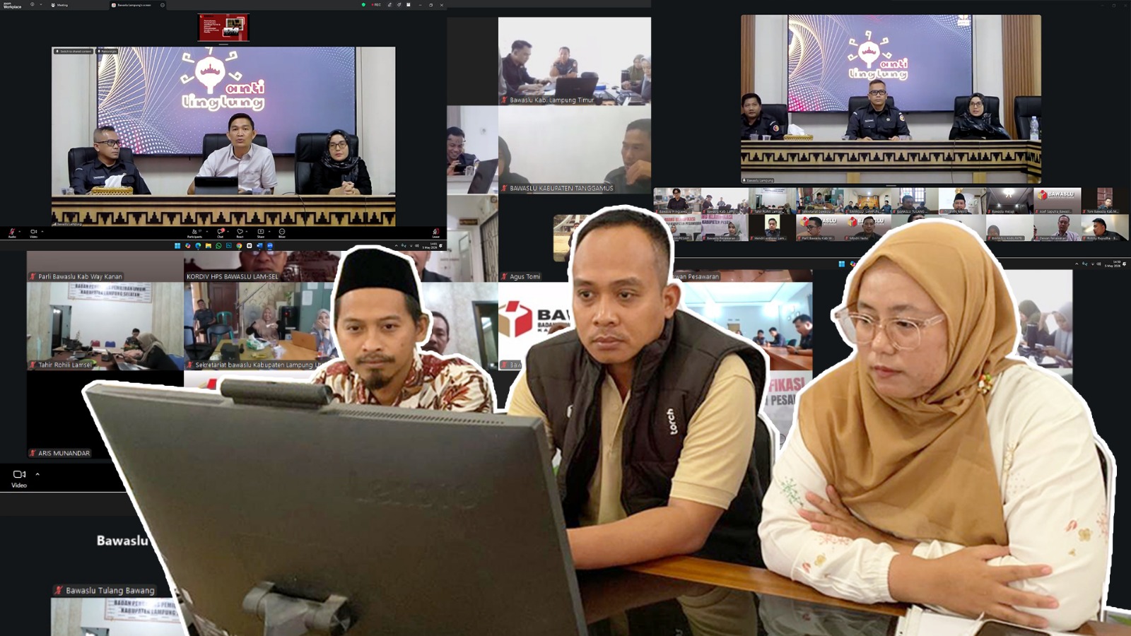 Perkuat Kapasitas SDM, Bawaslu Pringsewu Ikuti Program ANTI LINGLUNG Bahas Sengketa Proses Pemilu