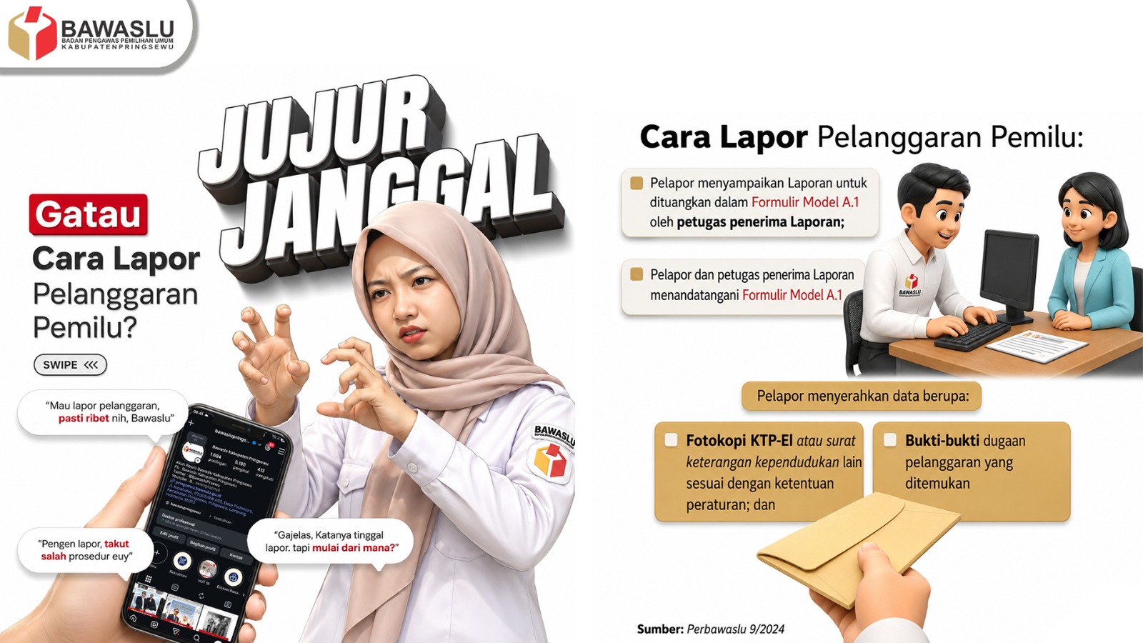 Gatau Cara Lapor Pelanggaran Pemilu? Berikut WasMin Jelaskan