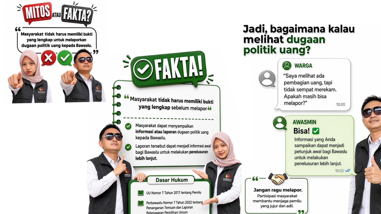 Mitos atau Fakta? Masyarakat Tidak Harus Memiliki Bukti Lengkap untuk Melaporkan Dugaan Politik Uang