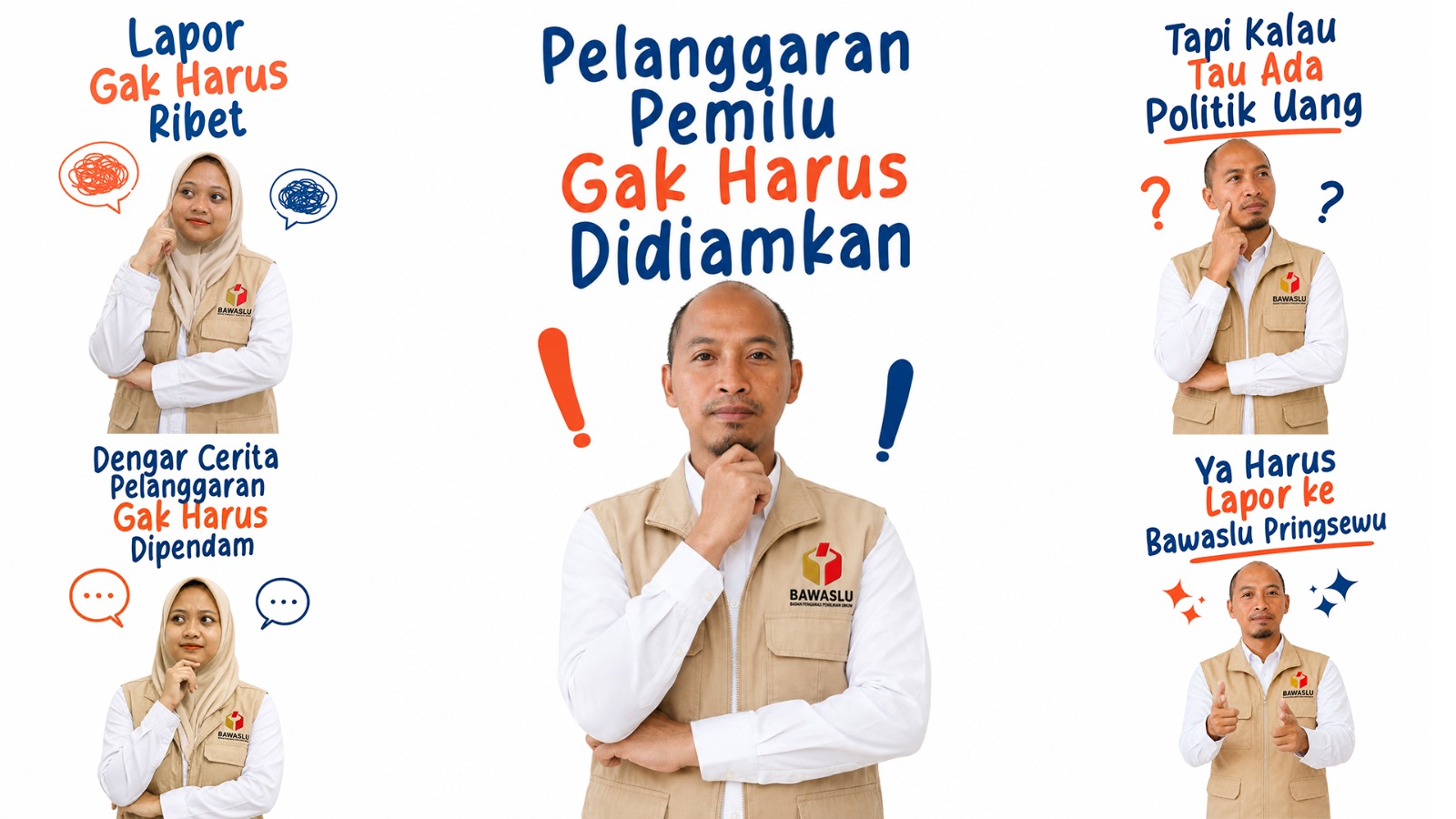 Bawaslu Pringsewu Ajak Masyarakat Aktif Laporkan Dugaan Politik Uang dan Pelanggaran Pemilu