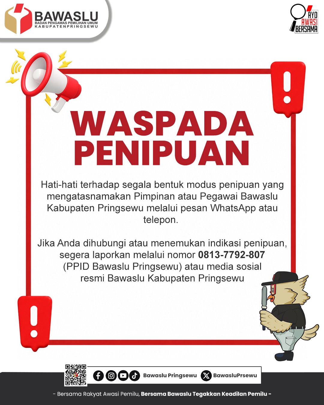 Bawaslu Pringsewu Ucapkan Selamat Hari Ulang Tahun ke-14 DKPP RI