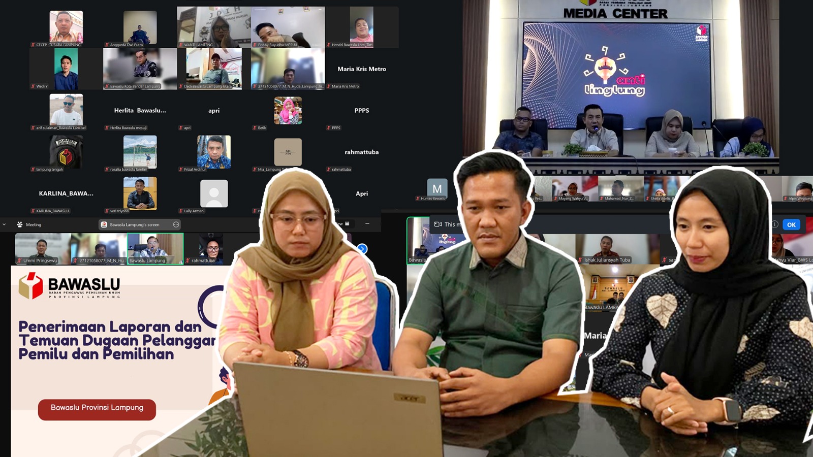 Perkuat Kualitas Penanganan Pelanggaran, Bawaslu Pringsewu Ikuti kegiatan ANTI LINGLUNG