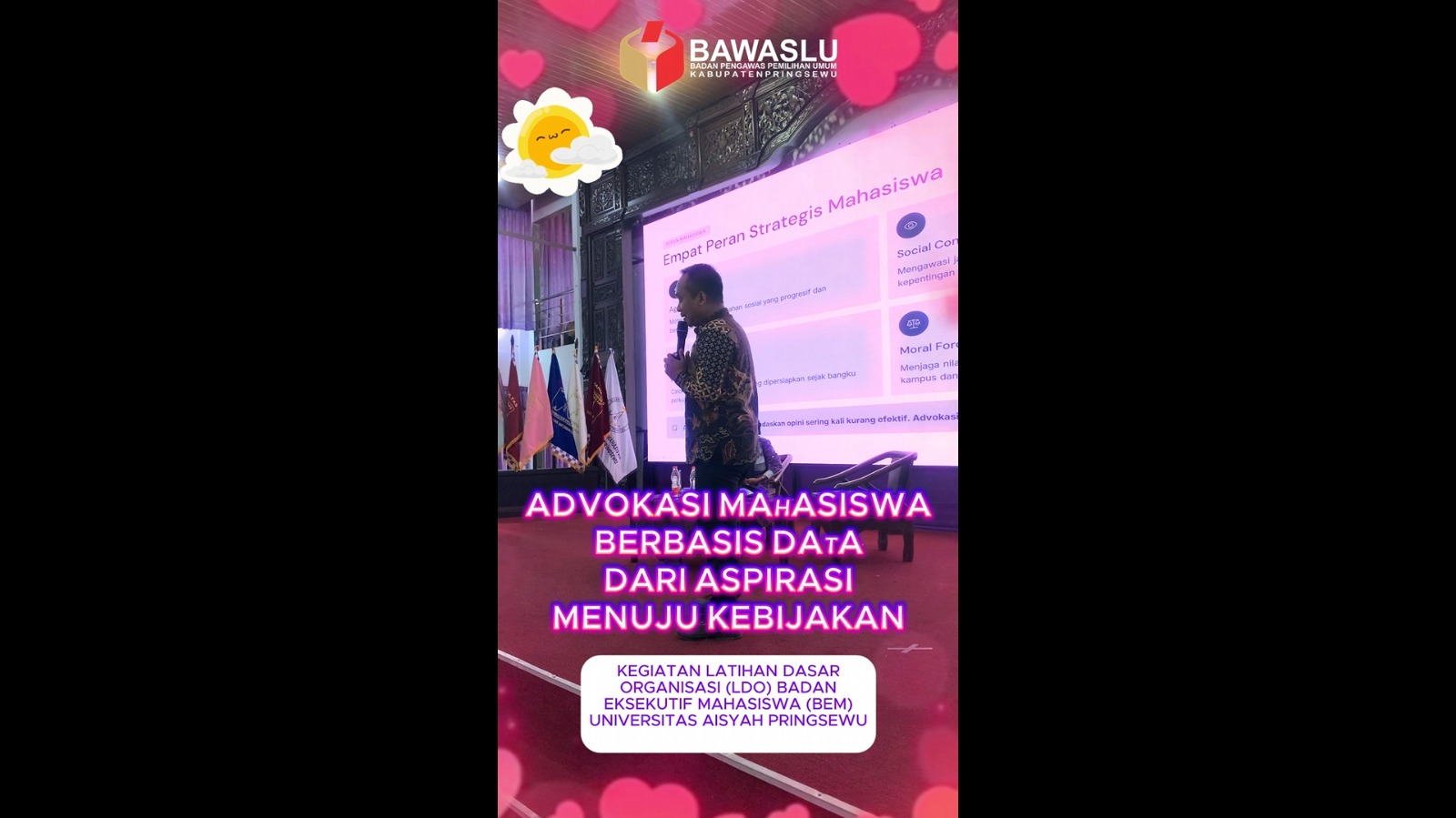 Bawaslu Pringsewu Dorong Mahasiswa Bangun Budaya Advokasi Berbasis Data dalam LDO BEM Universitas Aisyah Pringsewu