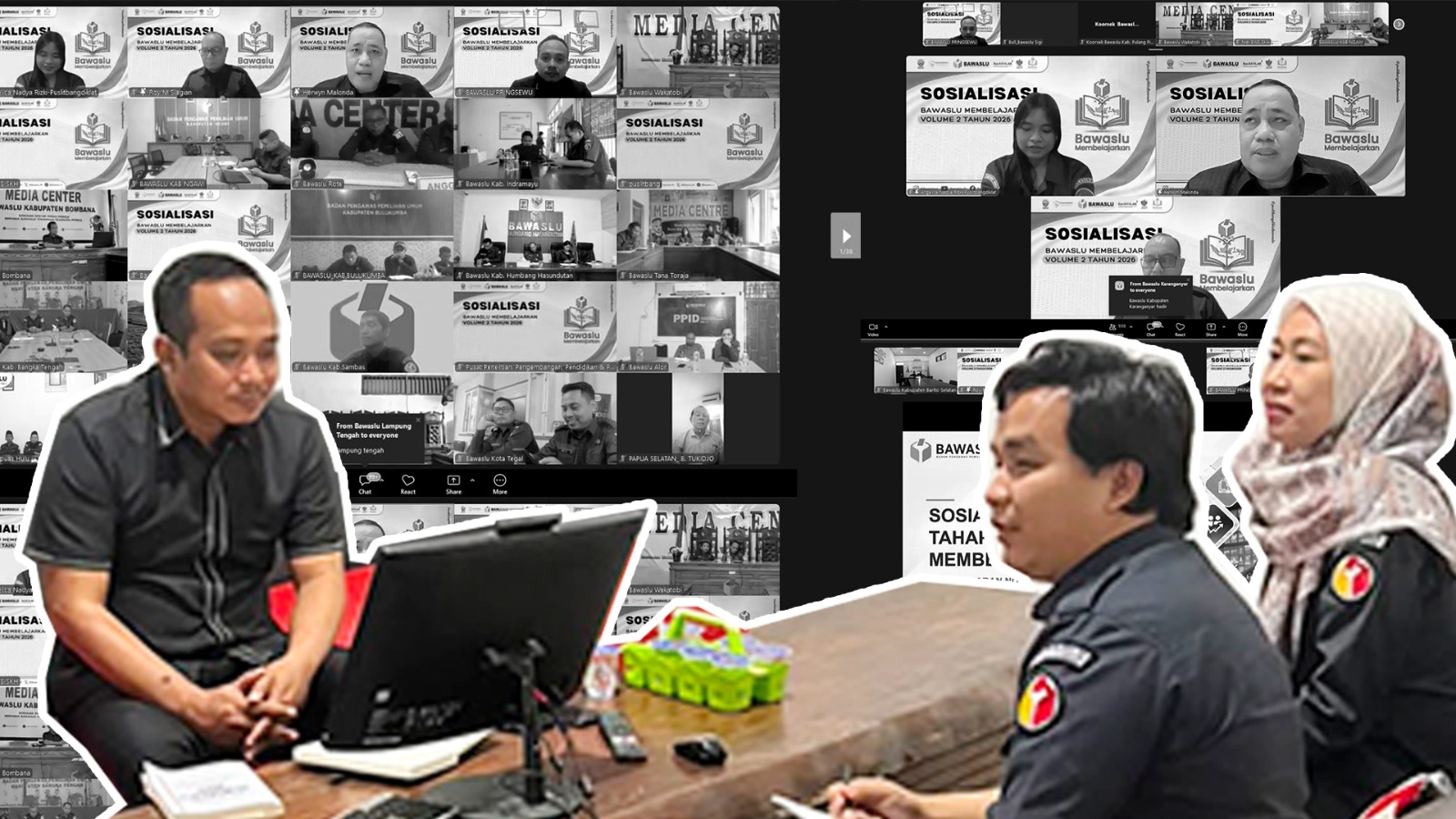 Perkuat Kapasitas SDM, Bawaslu Kabupaten Pringsewu Ikuti Sosialisasi Program Bawaslu Membelajarkan Volume 2