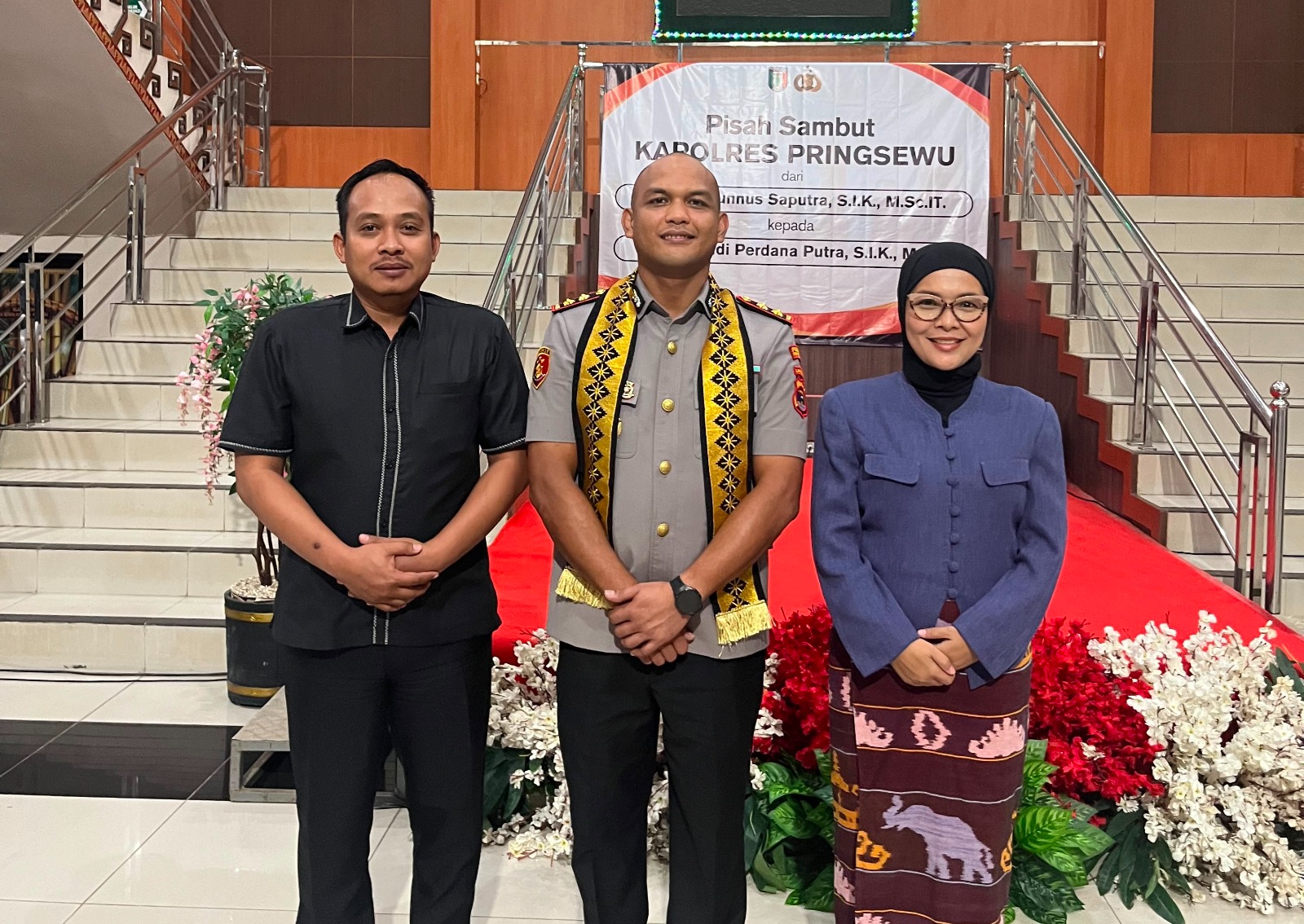 Perkuat Sinergi Antar Lembaga, Bawaslu Pringsewu Hadiri Pisah Sambut Kapolres