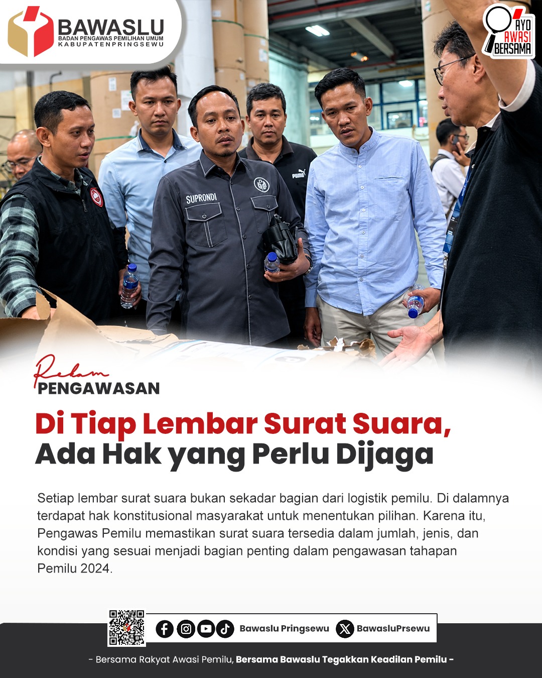 #RekamPengawasn Di Tiap Lembar Surat Suara, Ada Hak yang Perlu Dijaga