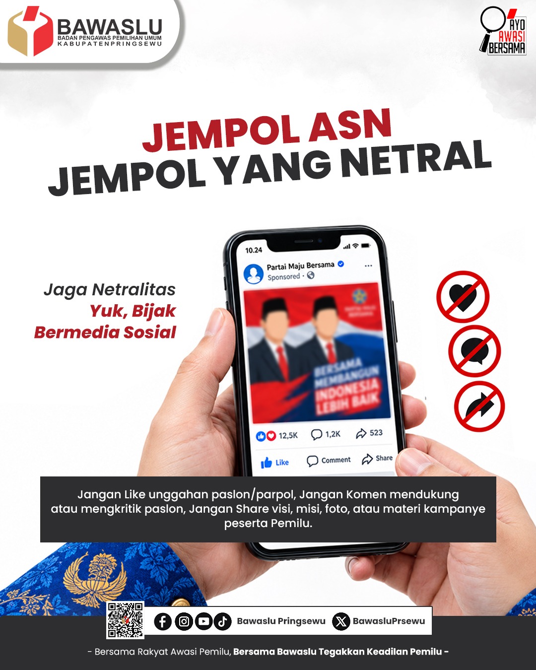 Cerdas Digital, Jaga Integritas: Jempol ASN Harus Tetap Netral