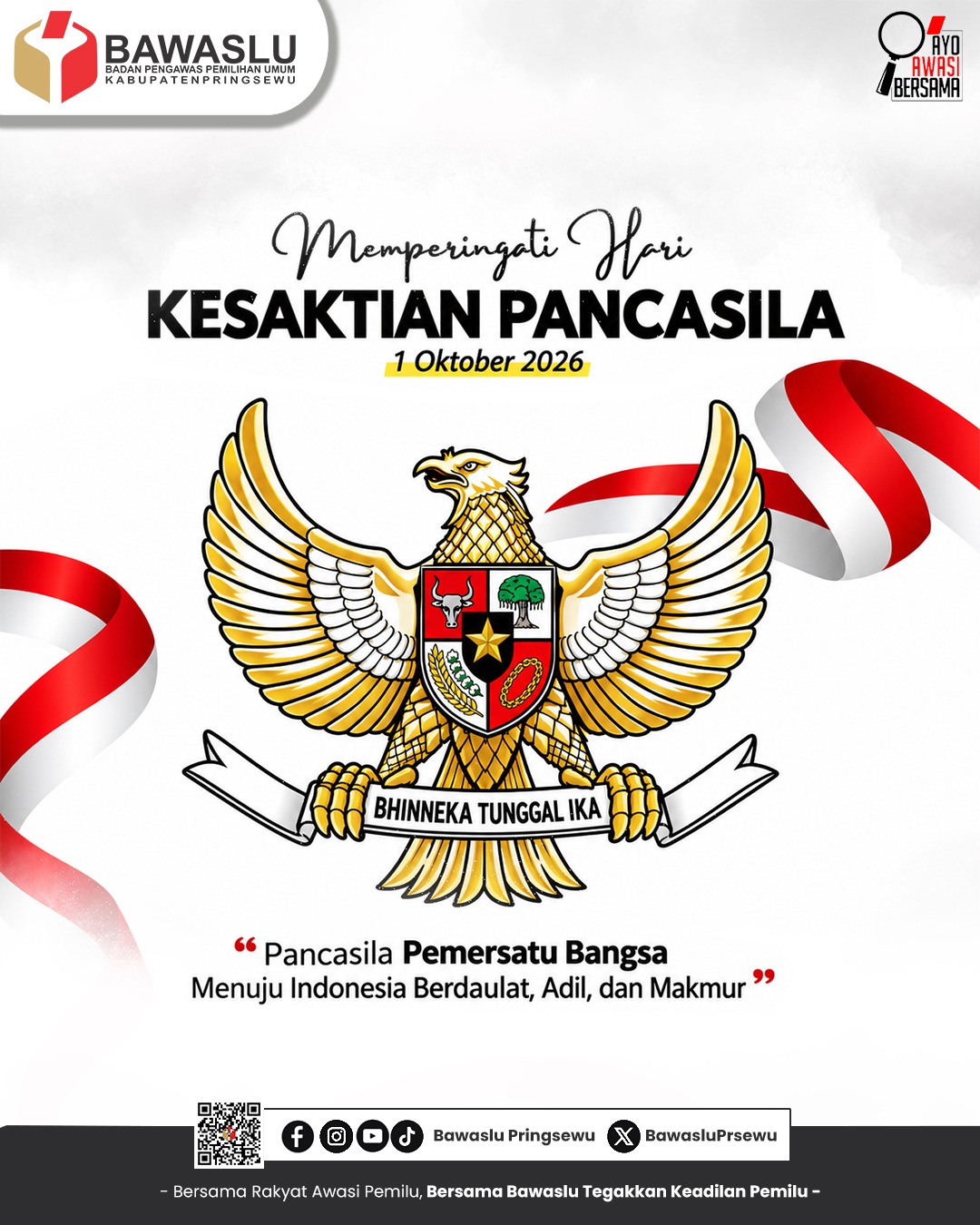 Hari Kesaktian Pancasila 2026: Pancasila Pemersatu Bangsa Menuju Indonesia Berdaulat, Adil, dan Makmur