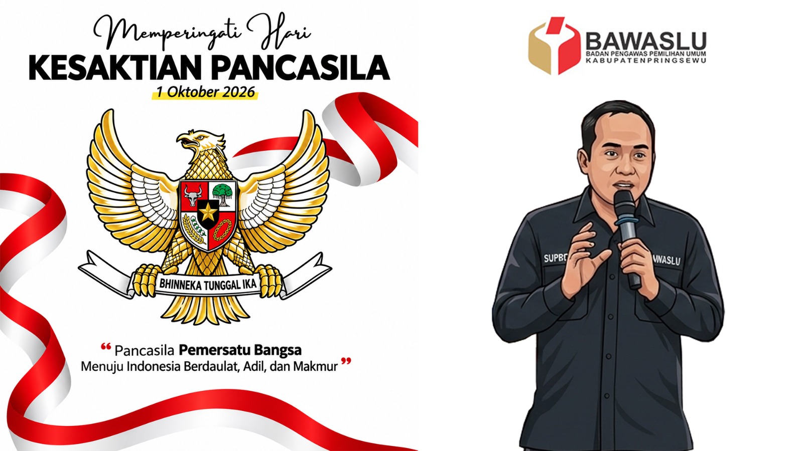 Ketua Bawaslu Pringsewu Suprondi: Pancasila Jadi Landasan Menjaga Persatuan dan Memperkuat Demokrasi