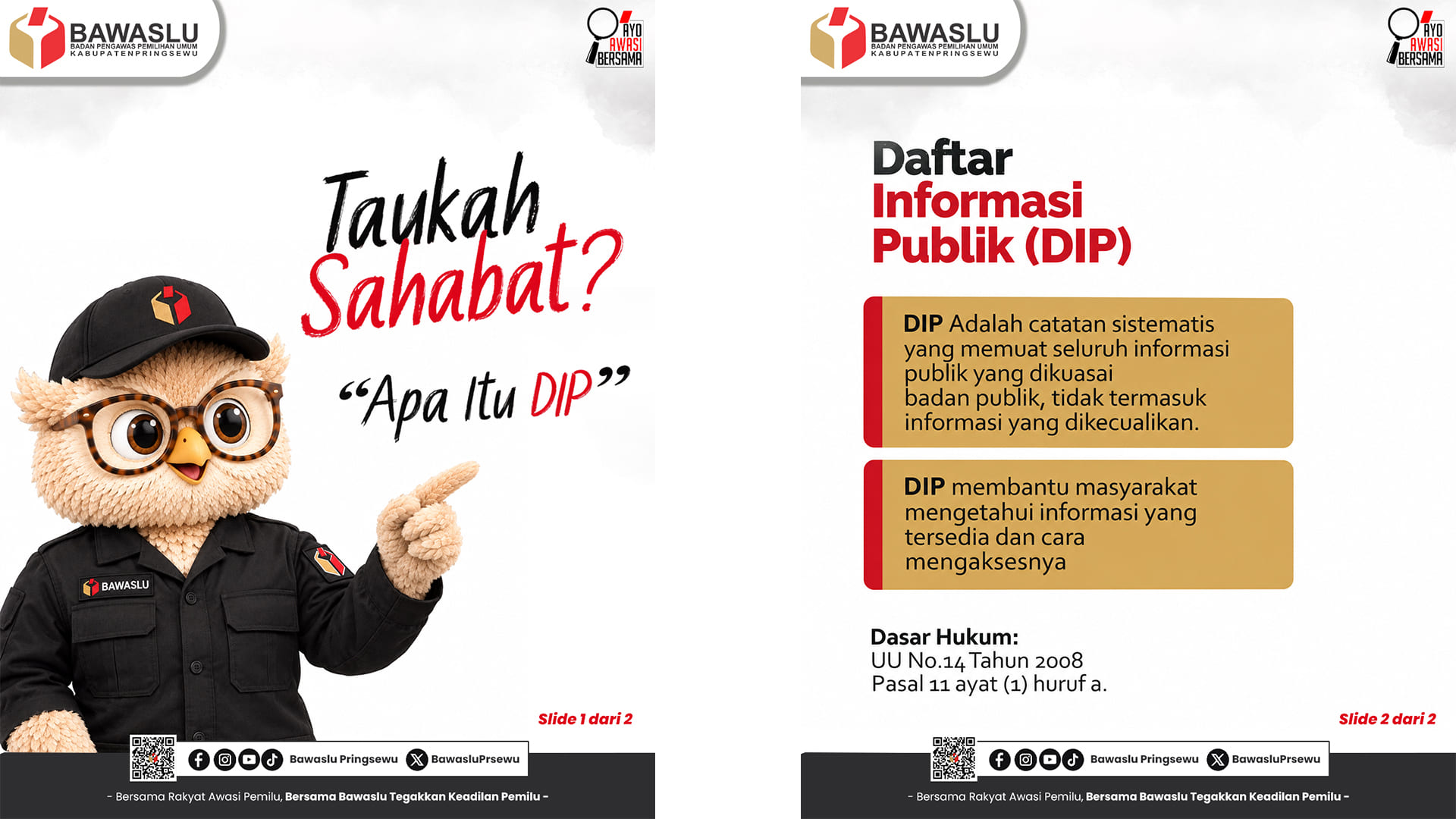 Bawaslu Pringsewu Sediakan Daftar Informasi Publik yang Dapat Diakses Melalui Website PPID