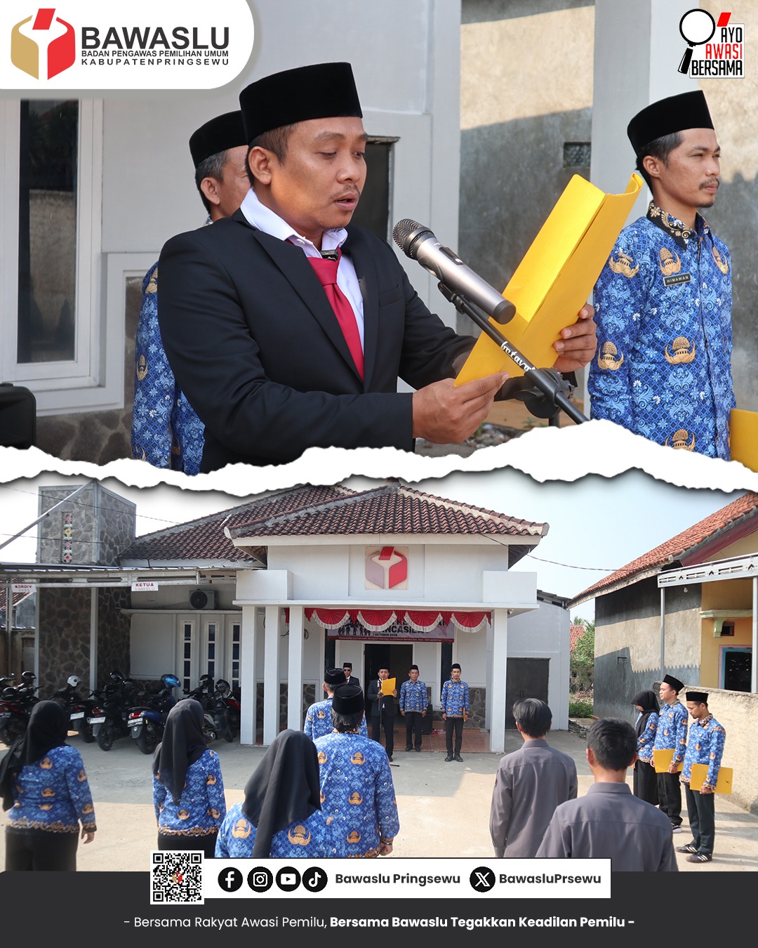 Khidmat dan Penuh Makna, Bawaslu Pringsewu Gelar Upacara Peringatan Hari Kesaktian Pancasila 2026