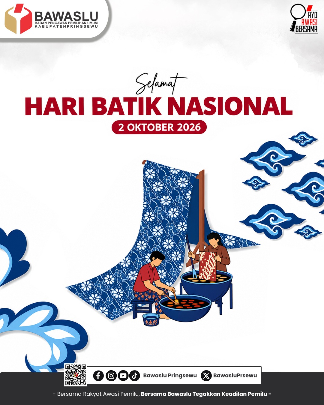 Bawaslu Pringsewu Peringati Hari Batik Nasional 2026, Teguhkan Semangat Keberagaman dan Demokrasi Bermartabat