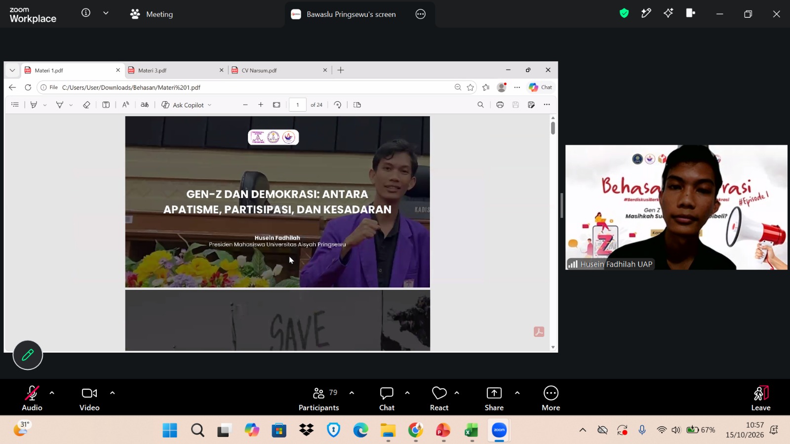 Husein Fadhilah Ajak Gen Z Kritis dan Lawan Politik Uang demi Masa Depan Demokrasi