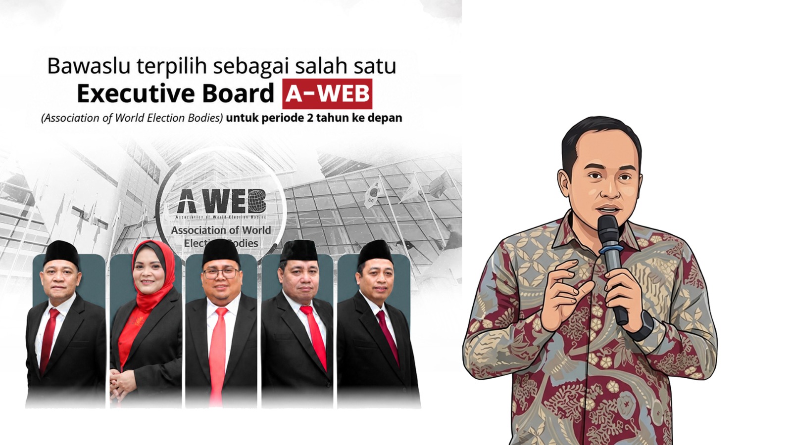 Ketua Bawaslu Pringsewu Suprondi Ucapkan Selamat atas Bergabungnya Bawaslu RI dalam Executive Board A-WEB