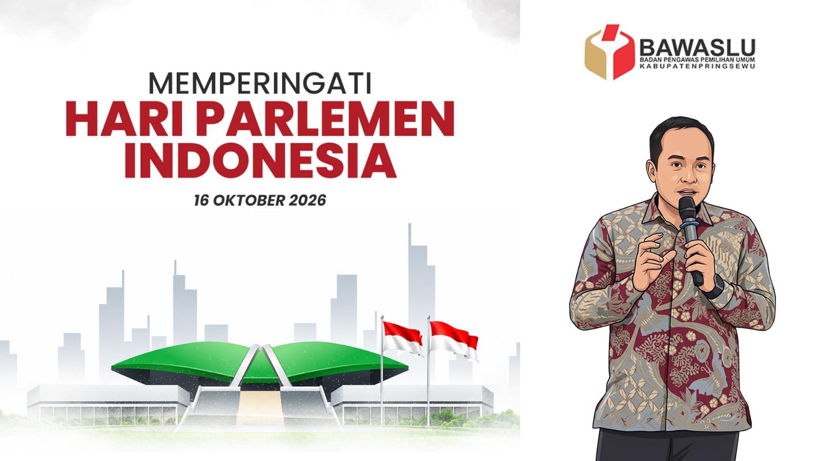 Ketua Bawaslu Pringsewu Suprondi Ajak Masyarakat Perkuat Demokrasi pada Hari Parlemen Indonesia