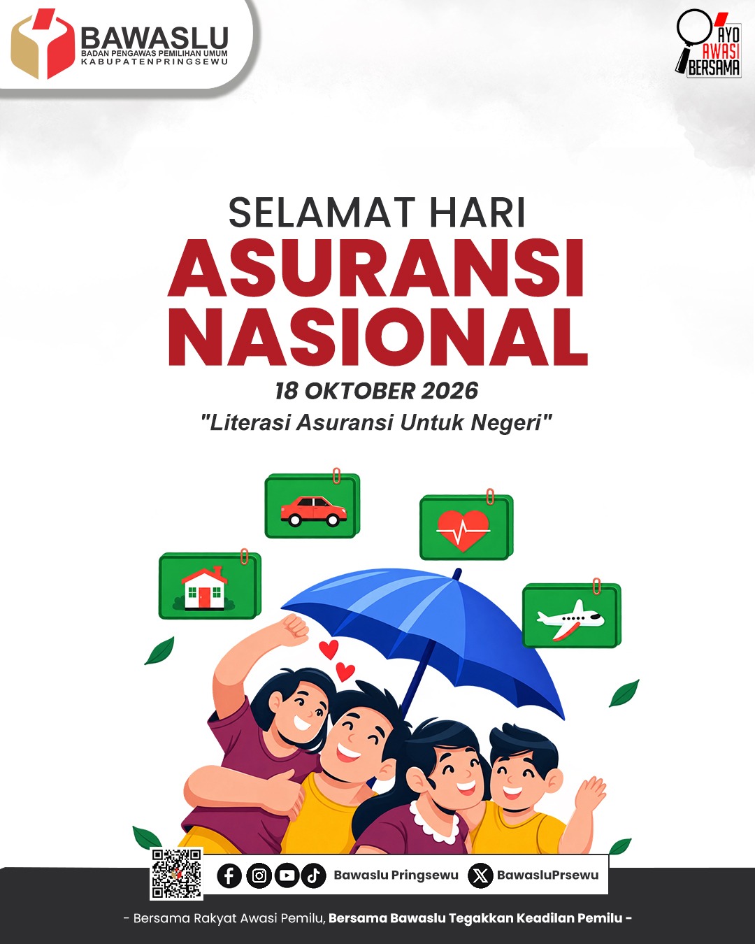 Bawaslu Pringsewu Ajak Masyarakat Tingkatkan Kesadaran Perlindungan Finansial pada Hari Asuransi Nasional 2026