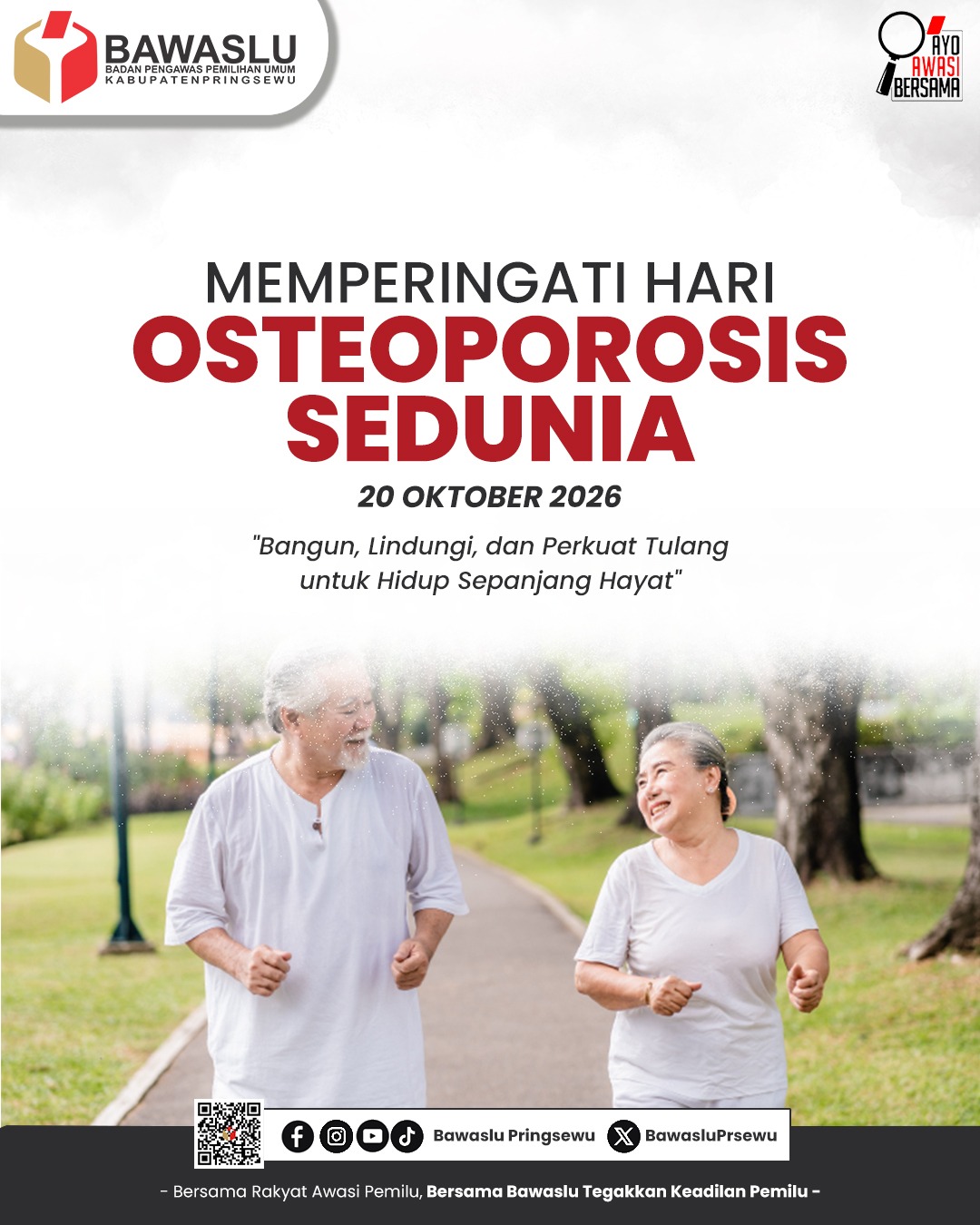 Bawaslu Pringsewu Peringati Hari Osteoporosis Sedunia 2026, Ajak Masyarakat Jaga Kesehatan Tulang Sejak Dini