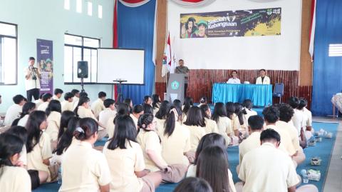 kegiatan Sekolah Kebangsaan "Tular Nalar" yang dilaksanakan di SMA Xaverius Pringsewu