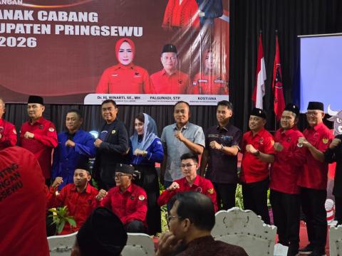 Bawaslu Pringsewu Hadiri Munsancab PDI Perjuangan