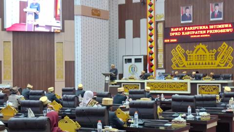Rapat Paripurna Istimewa memperingati Hari Ulang Tahun (HUT) ke-17 Kabupaten Pringsewu Tahun 2026.
