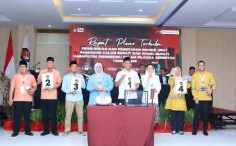Pengundian dan Penetapan Nomor Urut Pasangan calon Bupati dan Wakil Bupati Pada Pilkada Serentak Tahun 2024 di Kabupaten Pringsewu