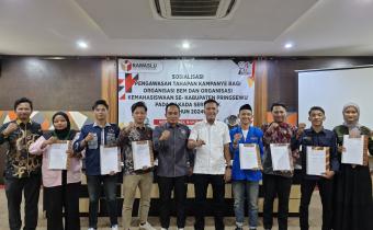 Foto Bawaslu Pringsewu mengadakan sosialisasi bersama sejumlah organisasi mahasiswa untuk mendukung pengawasan partisipatif dalam rangka Pilkada Serentak 2024