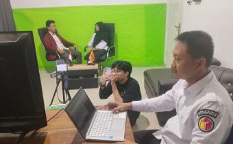 Foto saat podcast ngode Pemilu dan Good Government (Pemerintahan yang Baik)