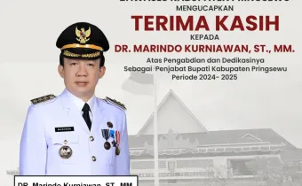Bawaslu Pringsewu menyampaikan apresiasi dan ucapan terima kasih yang sebesar-besarnya kepada DR. Marindo Kurniawan, ST., MM. atas pengabdian, dedikasi, serta kontribusinya selama menjabat sebagai Penjabat Bupati Kabupaten Pringsewu Periode 2024–2025.