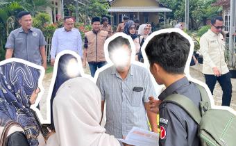 Foto Saat adan Pengawas Pemilihan Umum (Bawaslu) Kabupaten Pringsewu melaksanakan kegiatan uji petik di Kecamatan Gadingrejo, Kabupaten Pringsewu,