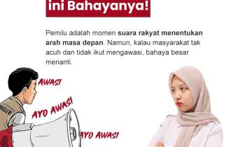 Bawaslu Kabupaten Pringsewu mengajak seluruh elemen masyarakat untuk tidak bersikap cuek terhadap Pemilu