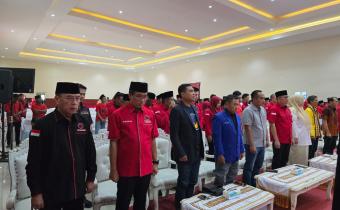 Kolaborasi dalam Penguatan Demokrasi, Bawaslu Pringsewu Hadiri Munsancab PDI Perjuangan