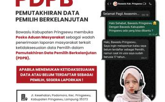 Bawaslu Pringsewu Buka Posko Aduan Masyarakat PDPB, Ajak Warga Aktif Awasi Data Pemilih
