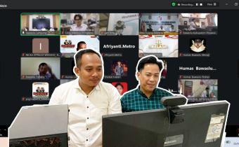 Tingkatkan Kualitas Publikasi di Masa Non Tahapan, Bawaslu Pringsewu Ikuti Rapat Evaluasi Medsos dan Keterbukaan Informasi Publik