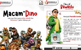 Dino Cerdas Memilih, Bawaslu Pringsewu Ajak Masyarakat Jadi Pemilih Cerdas Sejak Dini