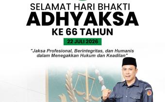 Anggota Bawaslu Pringsewu Adam Malik Ucapkan Selamat Hari Bhakti Adhyaksa ke-66 kepada Kejaksaan Republik Indonesia