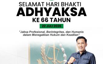 Anggota Bawaslu Pringsewu Mediansyah Resaputra Sampaikan Ucapan Selamat Hari Bhakti Adhyaksa ke-66