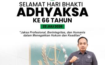 Ketua Bawaslu Pringsewu Ucapkan Selamat Hari Bhakti Adhyaksa ke-66 kepada Kejaksaan Republik Indonesia