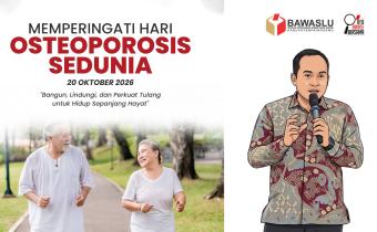 Ketua Bawaslu Pringsewu Suprondi Ajak Masyarakat Jaga Kesehatan Tulang pada Hari Osteoporosis Sedunia 2026