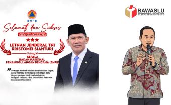 Ketua Bawaslu Pringsewu Suprondi Sampaikan Selamat atas Pelantikan Letjen TNI Kristomei Sianturi sebagai Kepala BNPB