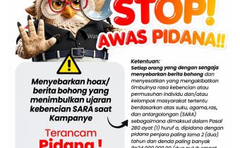 Bawaslu Pringsewu Imbau Masyarakat Waspadai Penyebaran Berita Bohong Bermuatan SARA saat Kampanye