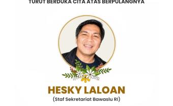 Bawaslu Pringsewu Sampaikan Duka Cita atas Wafatnya Staf Sekretariat Bawaslu RI Hesky Laloan