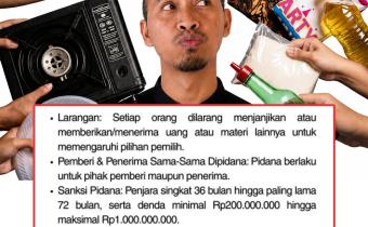 Bawaslu Pringsewu Ajak Masyarakat Tolak Politik Uang, Sembako Bukan Alat Tukar Suara